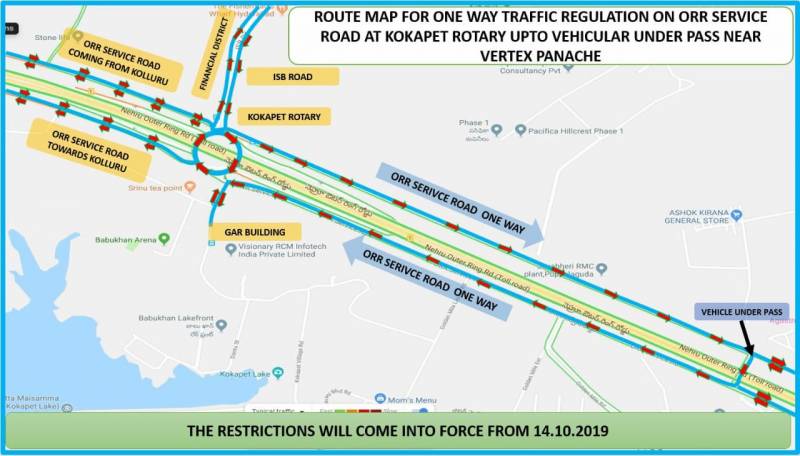 Kokapet gets new traffic diversions from October 14th Kokapet gets new traffic diversions from October 14th