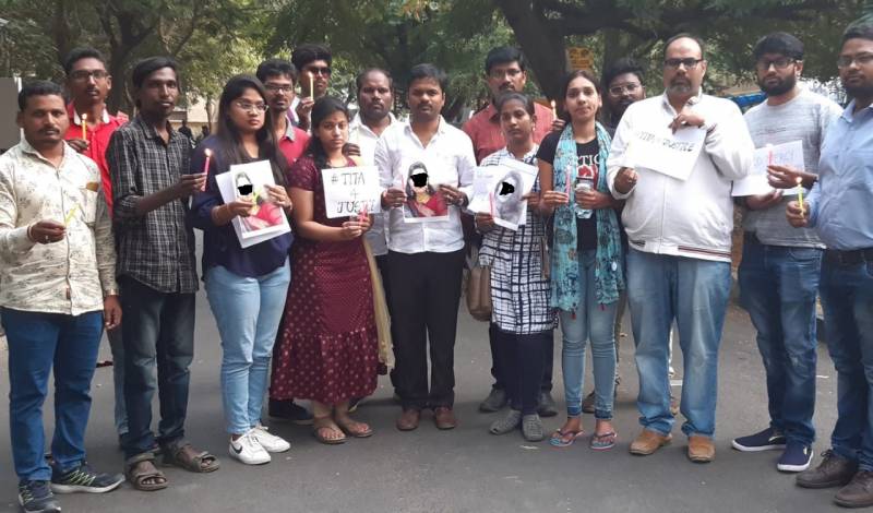 TITA techies hold Candle March to mourn vet doctors death in Hyderabad
