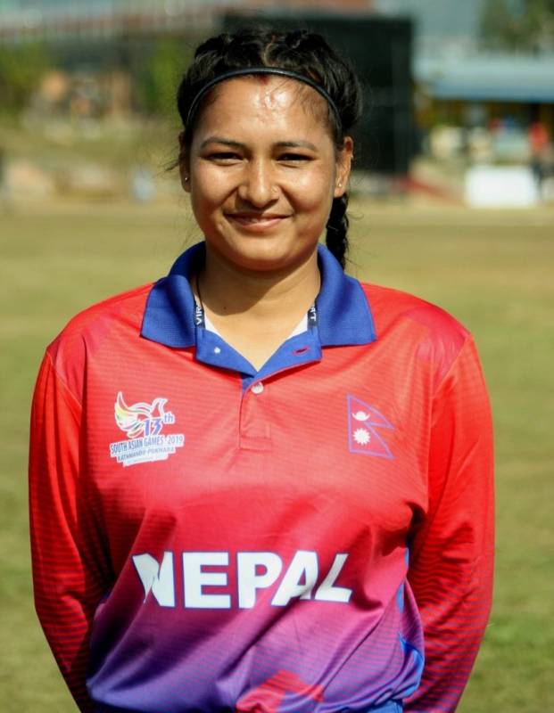 Nepals Anjali Chand breaks record for best bowling figures in WT20s