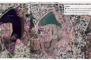 Satellite imagery captures how Surram Cheruvu in Bandalguda shrank in four years Satellite imagery captures how Surram Cheruvu in Bandalguda shrank in four years