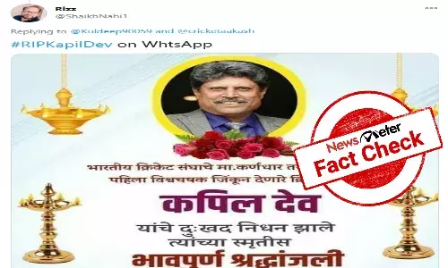 Fact Check: False rumours on social media claim former Indian cricketer Kapil Dev is dead