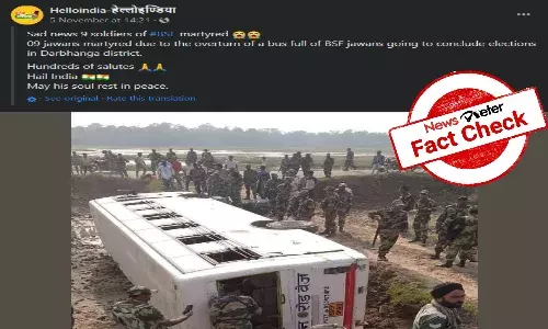 Fact Check: 9 BSF jawans were not killed in bus accident in Bihars Darbhanga