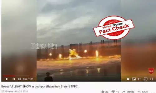 Fact check: Spectacular light show in the viral video is from China, not Rajasthan