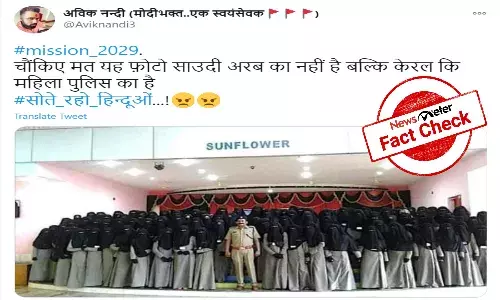 Fact check: Burqa-clad girls in viral picture are NOT Keralas women police, but students