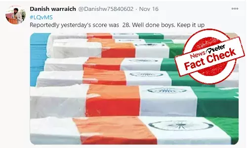 Fact Check: Photos of coffins wrapped in Tricolor not related to Pak ceasefire violation in J&K