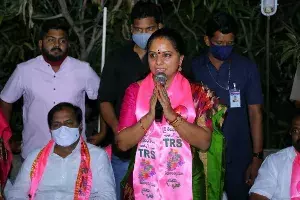 TRS owes no explanation to BJP; will win 99 seats in GHMC polls: MLC Kavitha TRS owes no explanation to BJP; will win 99 seats in GHMC polls: MLC Kavitha