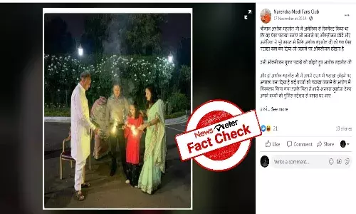 Fact Check: Photo of Ashok Gehlot bursting firecrackers in 2019 being shared as recent Diwali celebrations