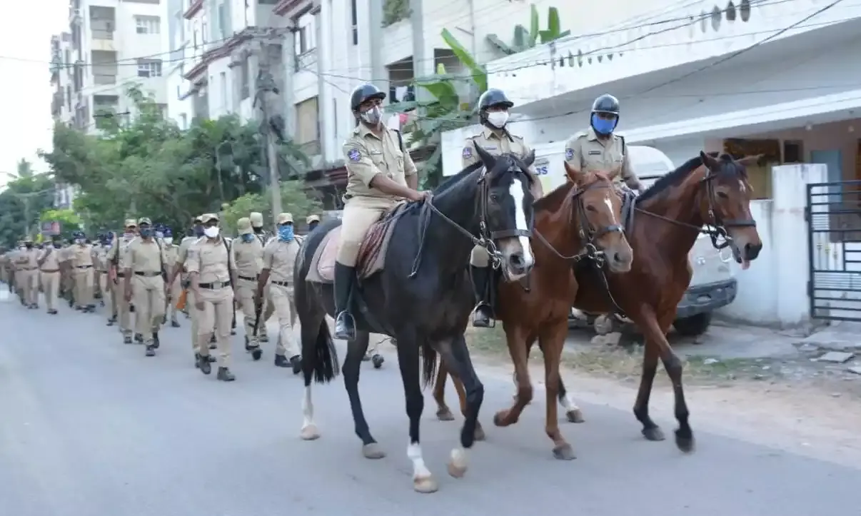 GHMC Polls: Flag march held in Neradmet, Kushaiguda and Jawaharnagar