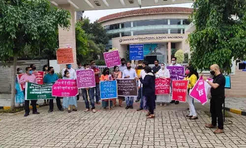 Parents of Gachibowli Oakridge International School protest fee collection
