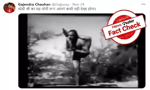 Fact Check: Clip of yoga guru Iyengar from 1938 shared as video of PM Modi doing yoga