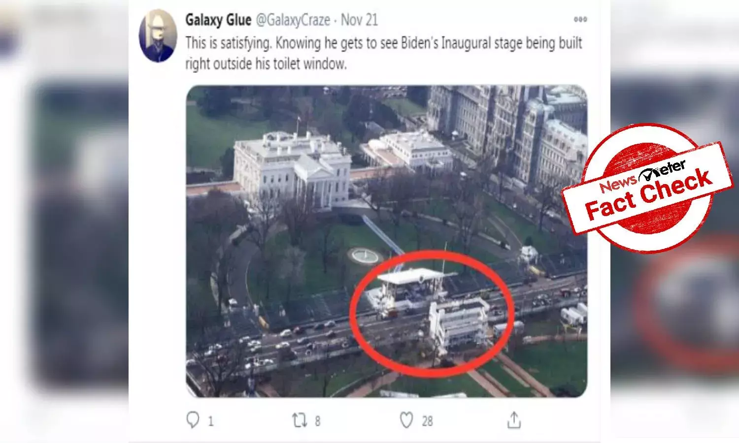 Fact Check: Photo showing Bidens inaugural stage is from Clintons 1993 inauguration ceremony