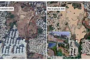Water always has the last say : How Nallagandla lakes nala was obstructed Water always has the last say : How Nallagandla lakes nala was obstructed