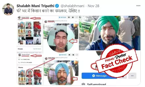 No, Muslim man has NOT disguised as a sikh person for Farmers protest