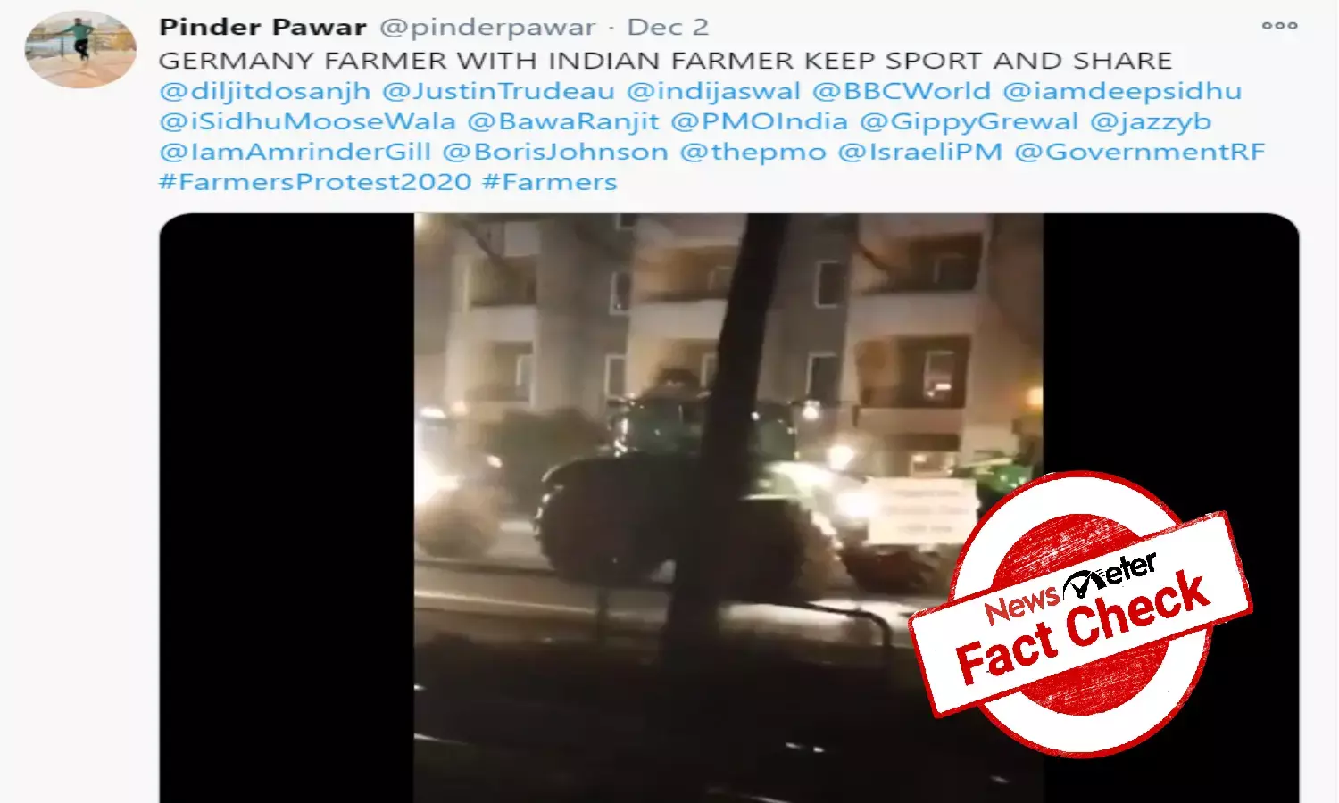 FACT CHECK: German farmers in viral video are protesting against fertilizer rules, not supporting Indian farmers
