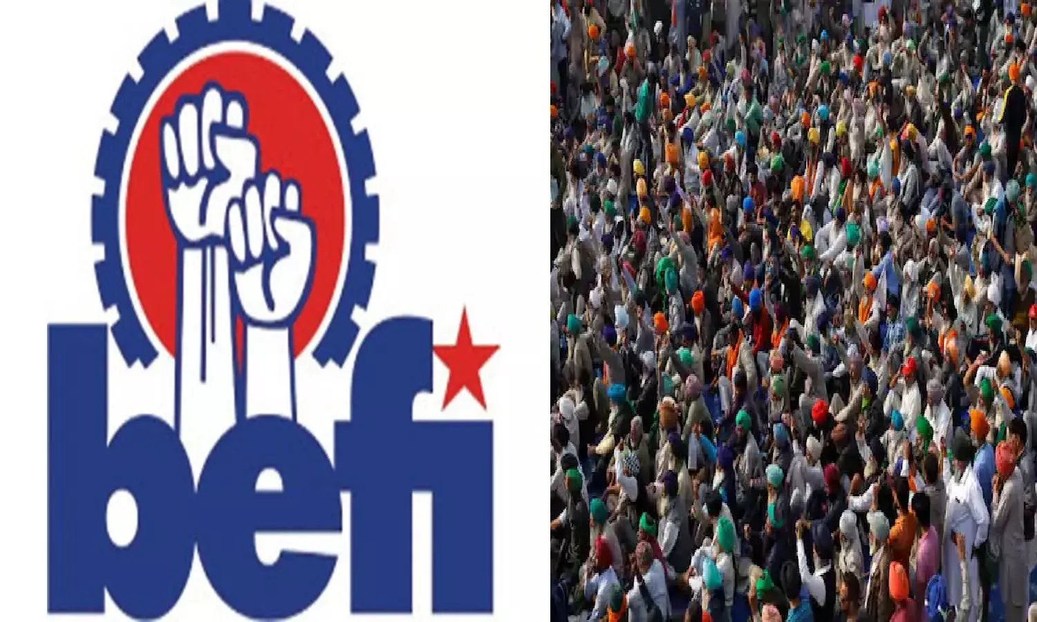 Telangana bank employees come out in support of Bharat Bandh