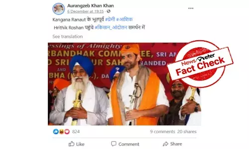 Fact Check: 2018 photo of Hrithik Roshan falsely claims to show actor at ongoing farmers protests