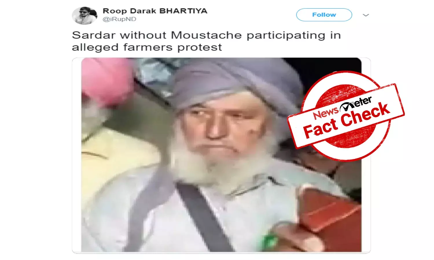 Fact check:  Viral claim that Muslim man posed as Sikh farmer is false