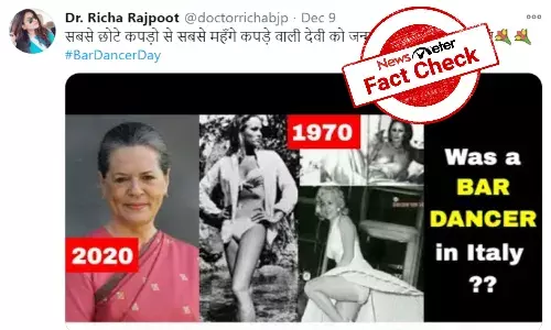 Fact Check: Viral photos do not show young Sonia Gandhi as bar waitress