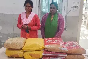 Two woman peddlers arrested for smuggling ganja Two woman peddlers arrested for smuggling ganja