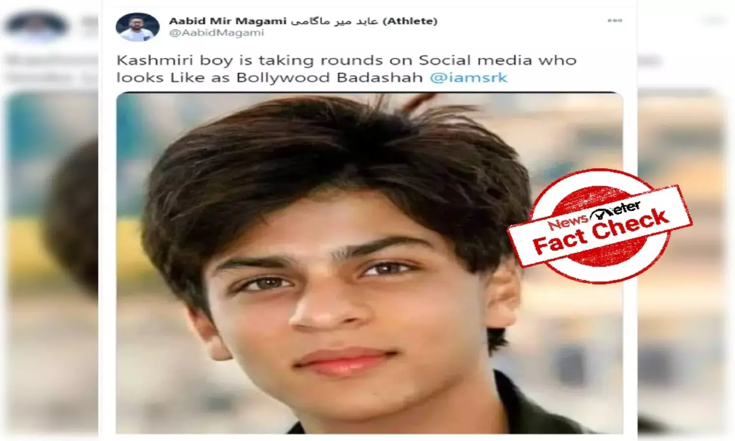 Fact check: Shah Rukh Khans doppelganger is not Kashmiri boy, but digitally edited photo using Faceapp