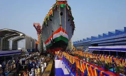 Atmanirbhar Bharat: Indian Navy launches first Project 17A ship Himgiri in Kolkatta