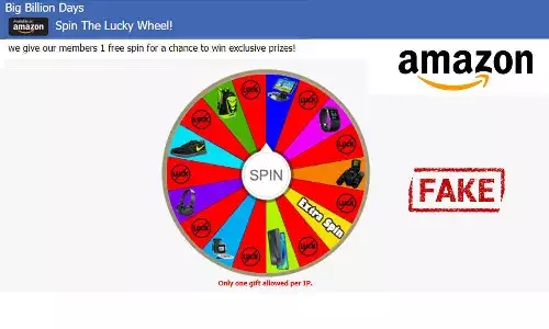 Cyber crime cops warn people against fraudulent links to spinning wheel contests