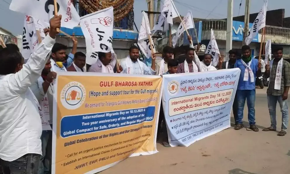 TS Gulf migrant workers seek welfare board to protect their interests