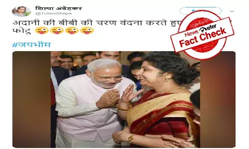 Fact Check: Woman seen with Modi in viral photo is not industrialist Gautam Adanis wife
