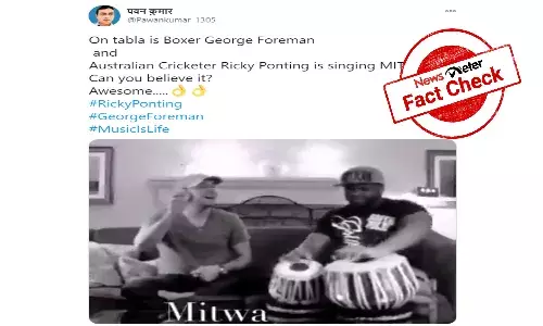 Fact Check: Ricky Ponting, George Foreman did not make cover of Bollywood song Mitwa