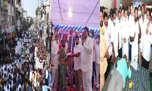 Blood donation to sarees distribution: YSRCP leaders celebrated Jagan Mohan Reddys birthday with fanfare