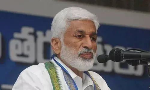 Vijay Sai accuses TDP MLA Velagapudi Ramakrishna Babu of grabbing government land in Vizag