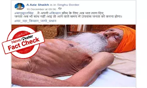 Fact Check: 2015 photo of Sikh activist on hunger strike falsely linked to ongoing farmers protest