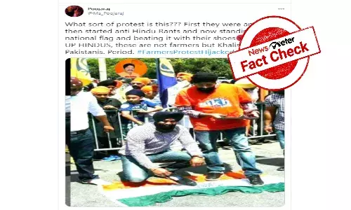 Fact Check: 2013 image of national flag being stepped on shared as recent protest by farmers