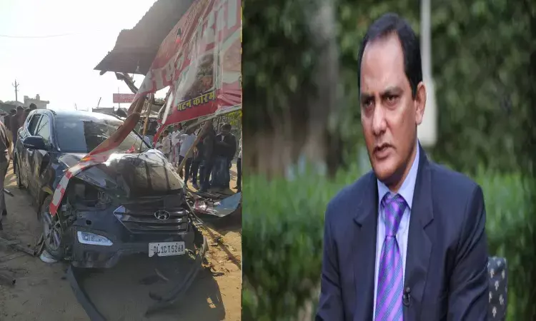 Former cricketer Mohammad Azharuddin escapes horrific accident in Rajasthan