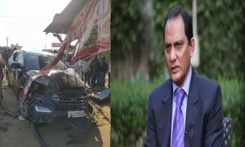 Former cricketer Mohammad Azharuddin escapes horrific accident in Rajasthan