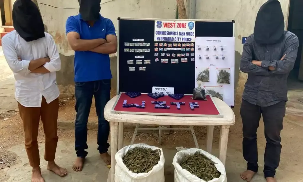 Hyderabad cops seize drugs worth Rs. 10L, arrest 3