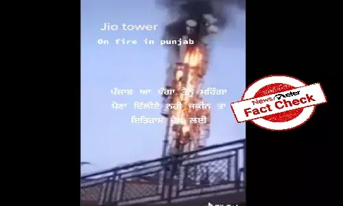 Fact Check: 2017 video of mobile tower on fire in Dehradun falsely linked to farmers protest