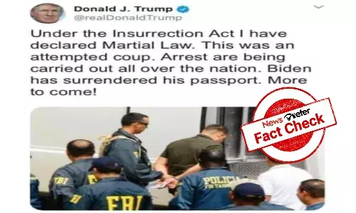 Fact Check: Trumps tweet declaring martial law is fake