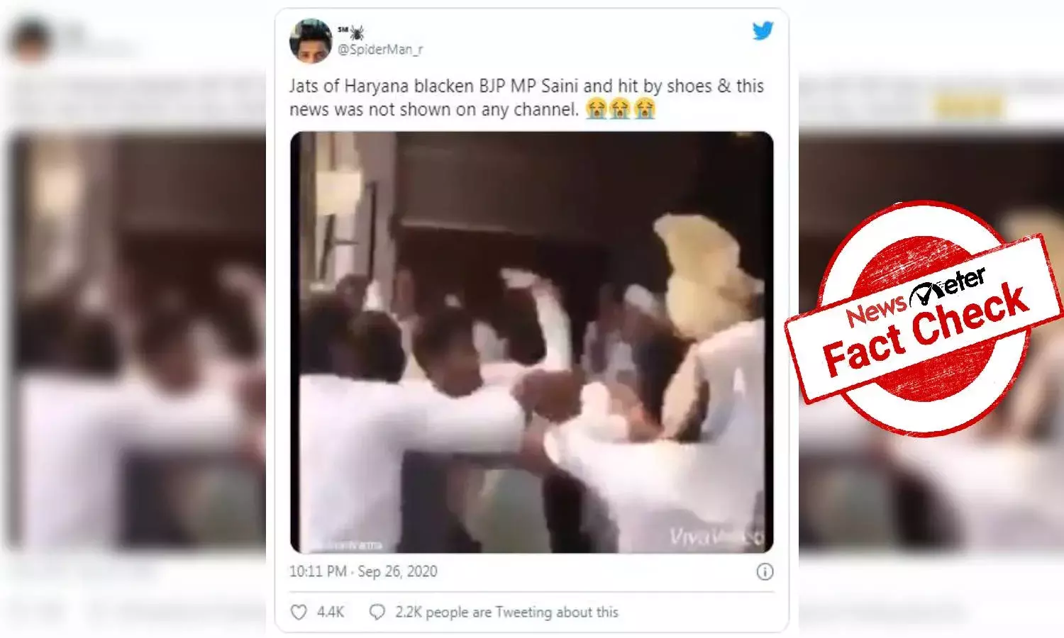 Fact Check: 2016 ink attack video against BJP MP falsely linked to farmers protest