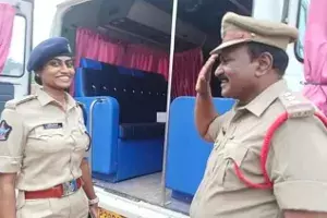 Proud moment: A police inspector salutes his DSP daughter at Tirupati Proud moment: A police inspector salutes his DSP daughter at Tirupati