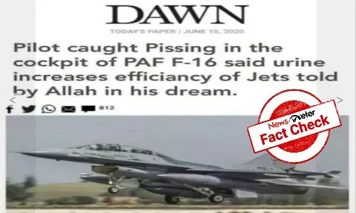 Fact Check: Screenshot of news about a pilot urinating in the cockpit is fake