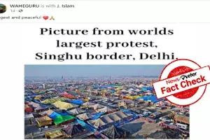 FACT CHECK: Aerial image of Maha Kumbh Mela passed off as farmers protest at Delhi FACT CHECK: Aerial image of Maha Kumbh Mela passed off as farmers protest at Delhi