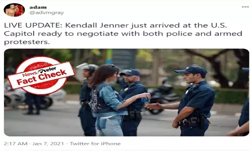 Fact Check: Image from Pepsi commercial featuring US actress Kendell Jenner shared with FALSE claim