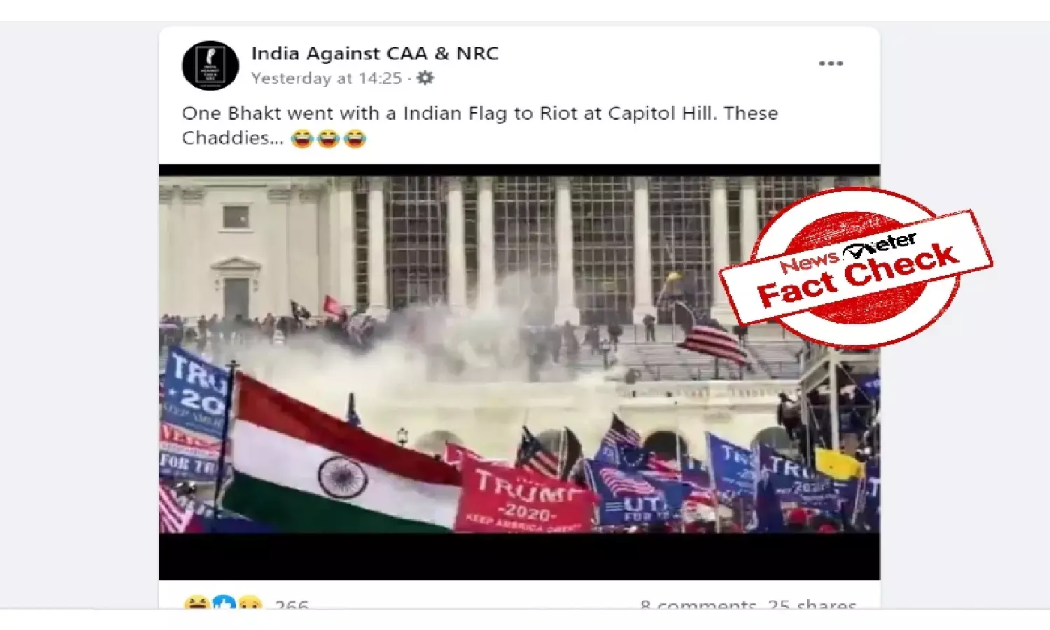 Fact Check: Man who waved tricolor at Capitol is from Kochi