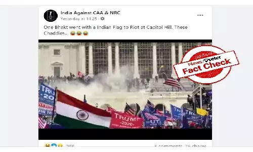 Fact Check: Man who waved tricolor at Capitol is from Kochi