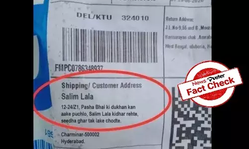 Fact Check: Photo of Flipkart package with funny Hyderabad address is photoshopped