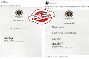 Fact Check: Trumps letter to Biden circulating on social media are fake Fact Check: Trumps letter to Biden circulating on social media are fake