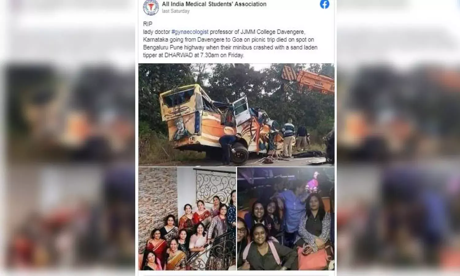 Fact Check: Claim that 17 women doctors from Ktaka were killed in road accident is misleading
