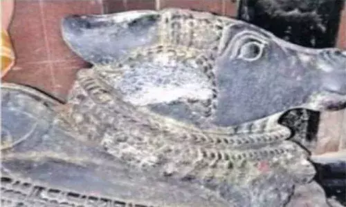 Andhra Pradesh: 7 treasure hunters who broke Nandi idol for diamonds in Krishna district arrested