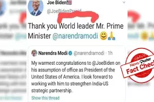 Fact Check: Bidens tweet calling Modi world leader is fake Fact Check: Bidens tweet calling Modi world leader is fake